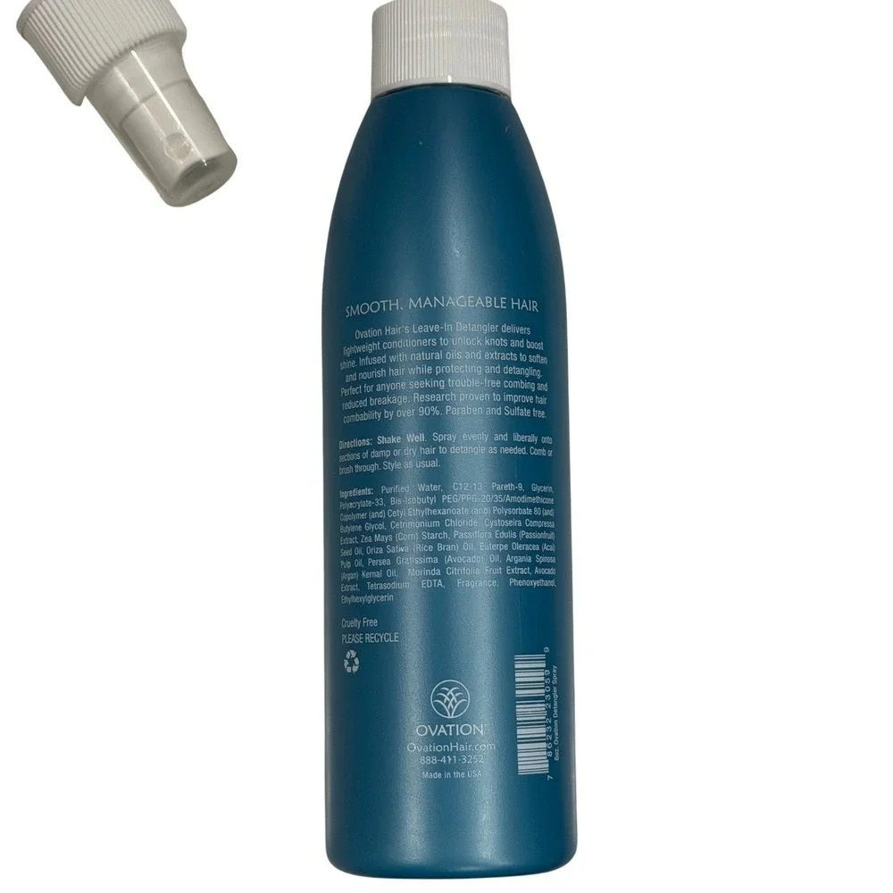Ovation Leave-In Detangler Conditioning Spray Shine Nourish Hair Care 6oz‎
